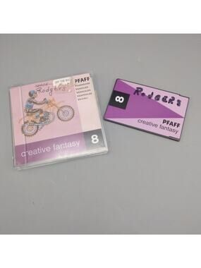 Pfaff Embroidery Cards - Creative Fantasy #8 Vehicles With Case